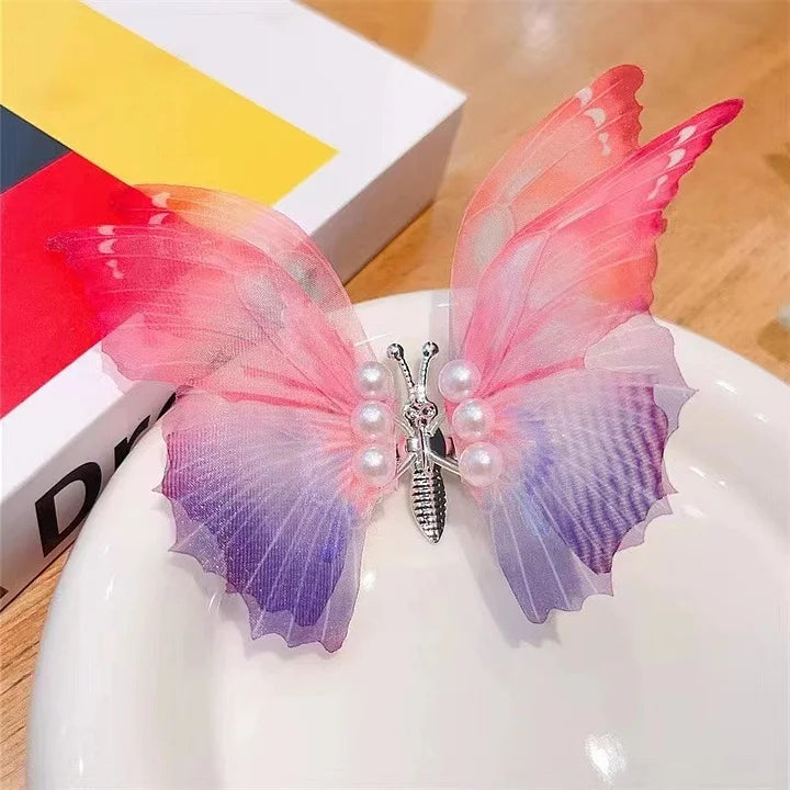 Butterfly Pearl Hair Clip
